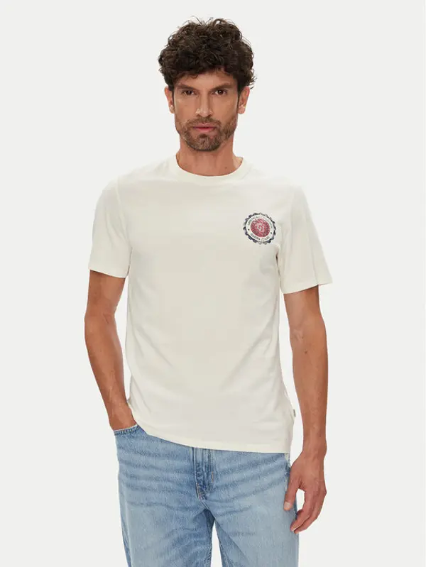 Guess Jeans Guess Jeans T-shirt M5YI04 K8HM0 Écru Regular Fit