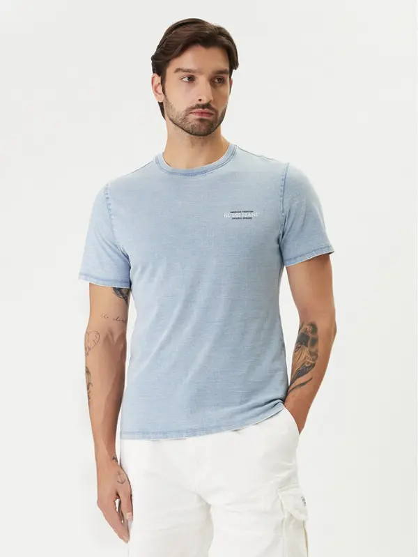 Guess Jeans Guess Jeans T-shirt M6GI55 KCTG1 Plava Slim Fit