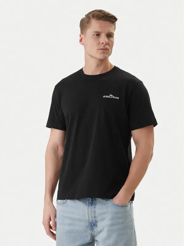 Guess Jeans Guess Jeans T-shirt M6GIB7 K8HM0 Crna Regular Fit