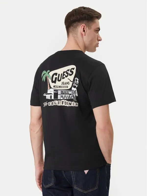 Guess Jeans Guess Jeans T-shirt M6GIC0 K8HM0 Crna Regular Fit