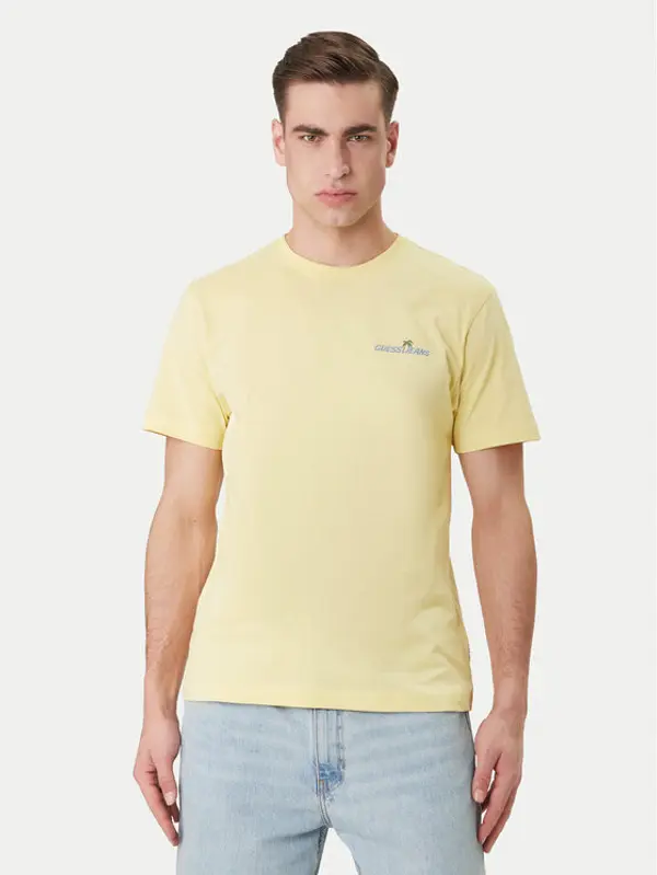 Guess Jeans Guess Jeans T-shirt M6GIC0 K8HM0 Žuta Regular Fit