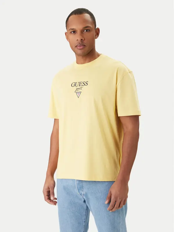 Guess Jeans Guess Jeans T-shirt M6RI45 K8HM0 Žuta Oversize