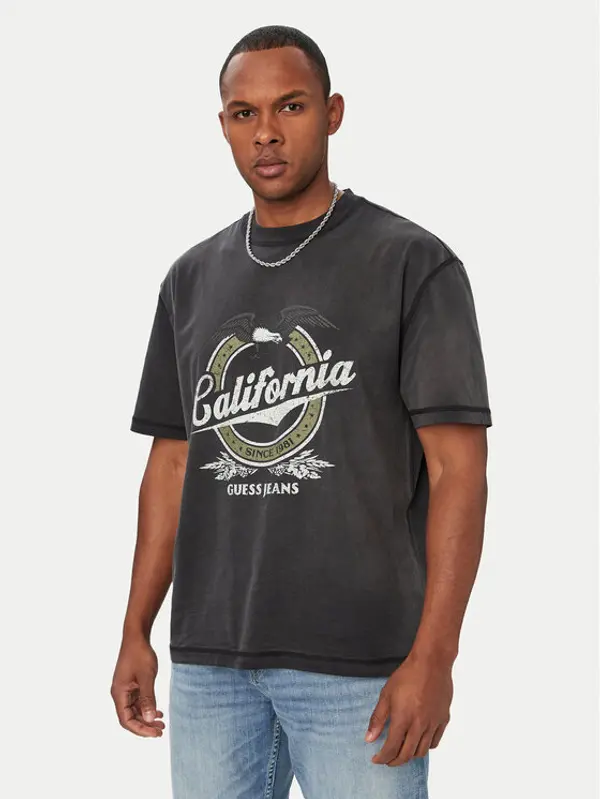 Guess Jeans Guess Jeans T-shirt M6YI14 K3945 Crna Regular Fit