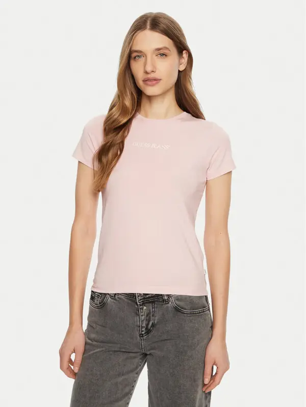 Guess Jeans Guess Jeans T-shirt W4YI01 J1314 Ružičasta Regular Fit