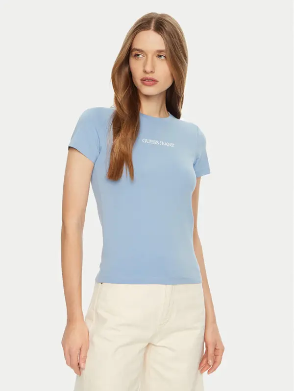 Guess Jeans Guess Jeans T-shirt W4YI01 J1314 Svijetloplava Regular Fit