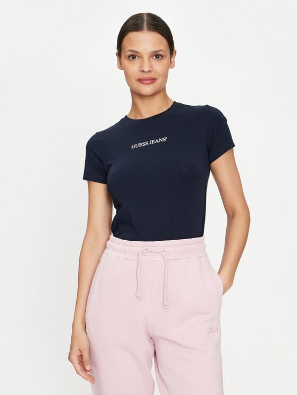 Guess Jeans Guess Jeans T-shirt W4YI01 J1314 Tamnoplava Slim Fit