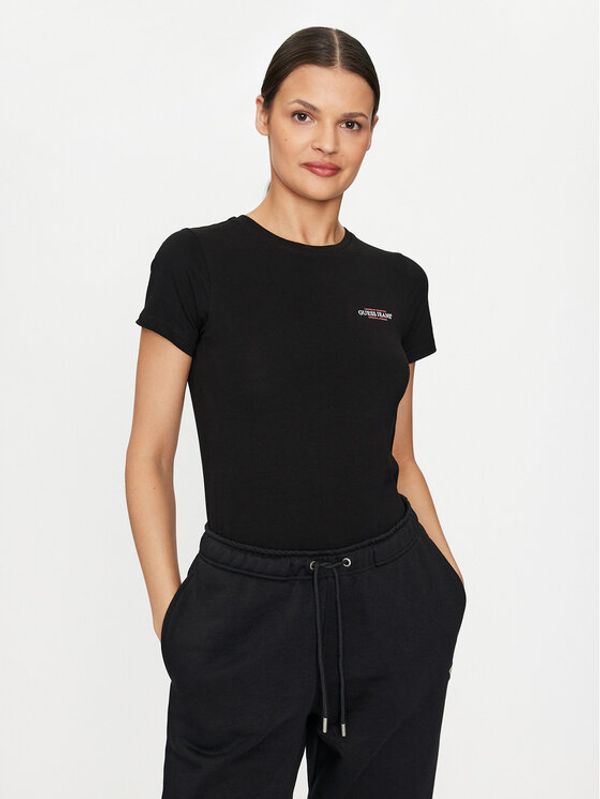 Guess Jeans Guess Jeans T-shirt W4YI02 J1314 Crna Slim Fit
