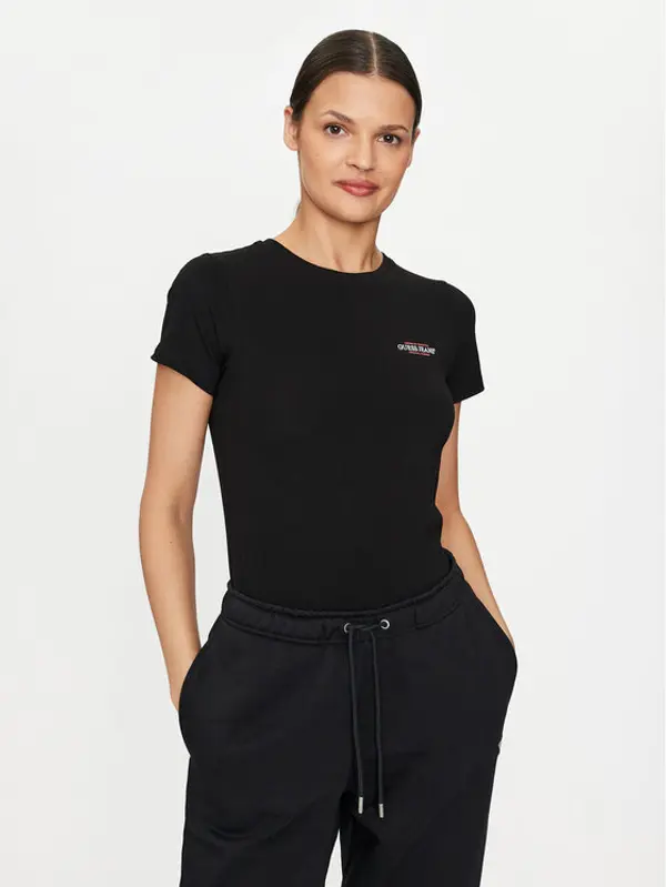 Guess Jeans Guess Jeans T-shirt W4YI02 J1314 Crna Slim Fit