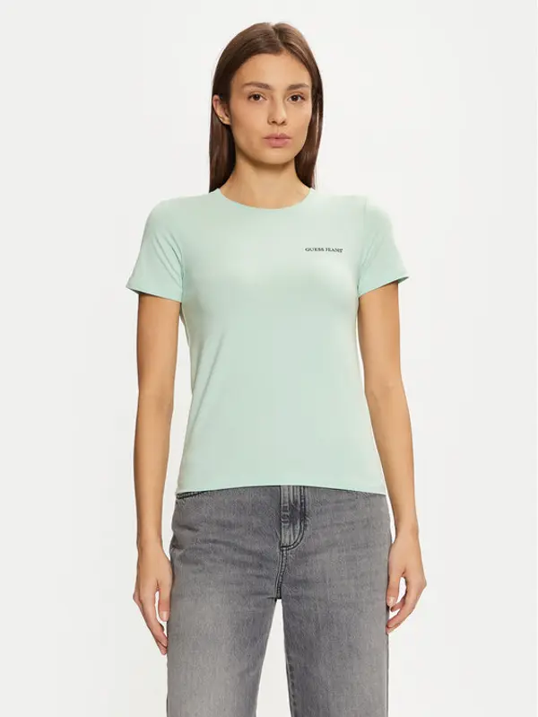 Guess Jeans Guess Jeans T-shirt W4YI02 J1314 Zelena Regular Fit