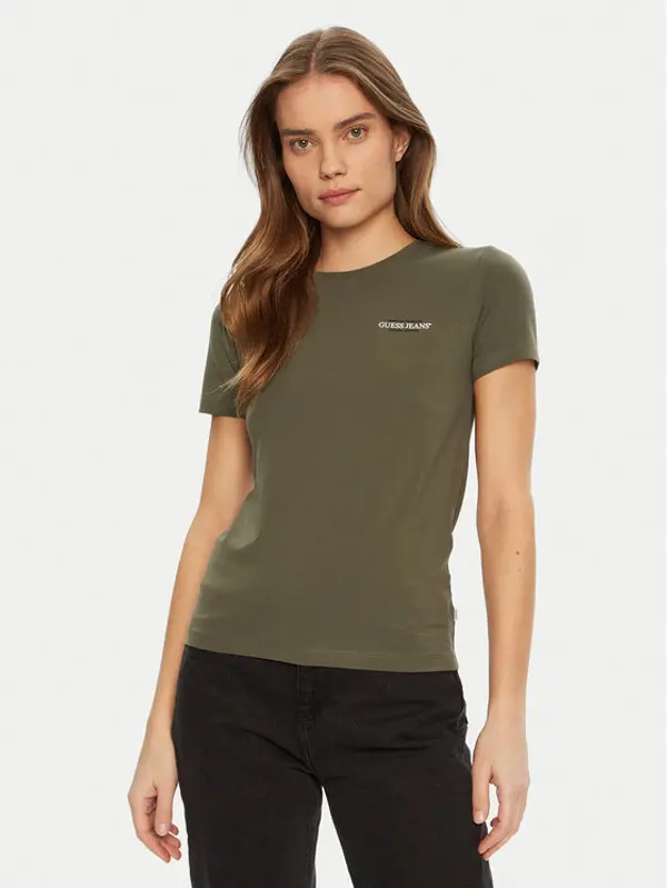 Guess Jeans Guess Jeans T-shirt W4YI02 J1314 Zelena Regular Fit