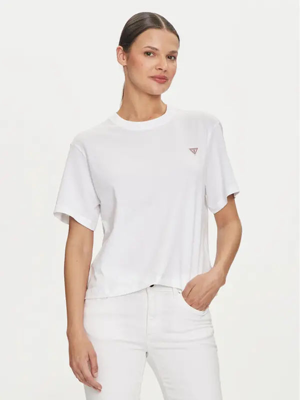 Guess Jeans Guess Jeans T-shirt W4YI05 K8HM0 Bijela Regular Fit