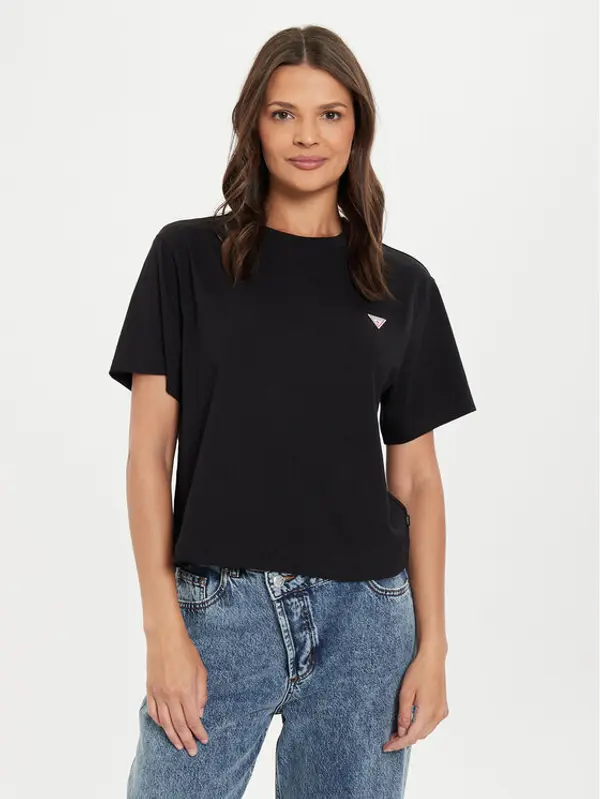Guess Jeans Guess Jeans T-shirt W4YI05 K8HM0 Crna Boxy Fit