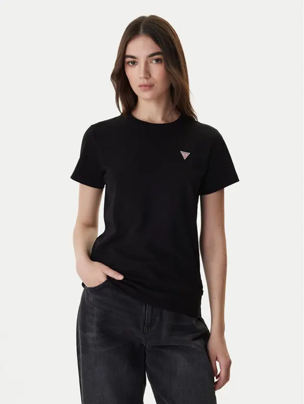 Guess Jeans Guess Jeans T-shirt W4YI10 J1314 Crna Regular Fit