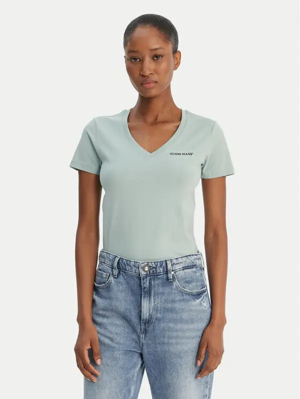 Guess Jeans Guess Jeans T-shirt W4YI23 J1314 Zelena Regular Fit