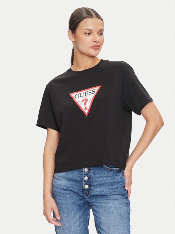 Guess Jeans Guess Jeans T-shirt W4YI73 K8HM0 Crna Regular Fit