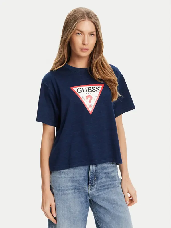 Guess Jeans Guess Jeans T-shirt W5GI20 KCTG1 Tamnoplava Regular Fit