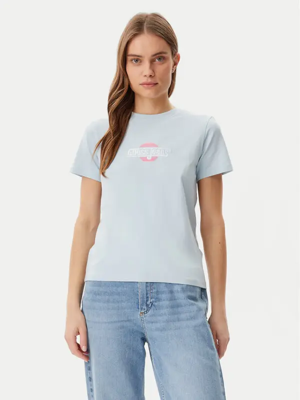 Guess Jeans Guess Jeans T-shirt W5GI26 J1314 Tamnoplava Regular Fit