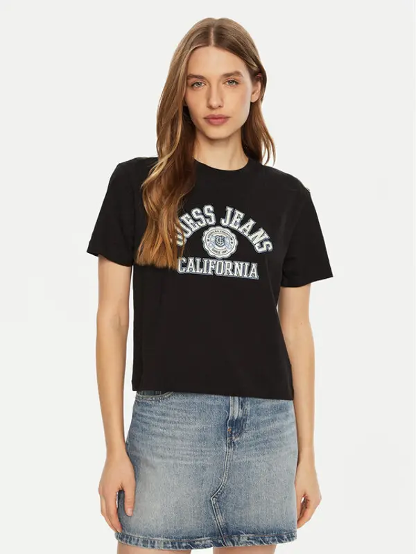 Guess Jeans Guess Jeans T-shirt W5RI43 K8HM0 Crna Regular Fit