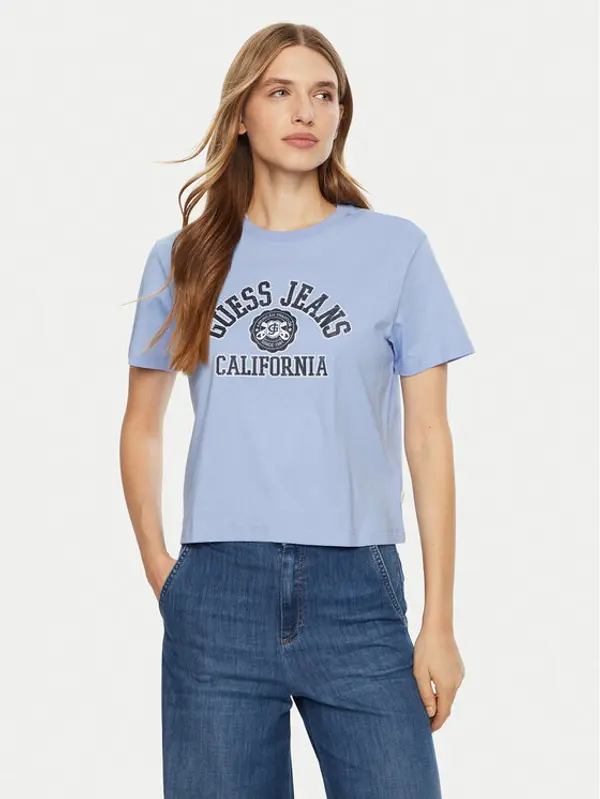 Guess Jeans Guess Jeans T-shirt W5RI43 K8HM0 Plava Regular Fit