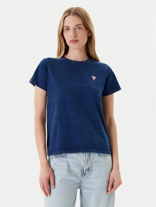 Guess Jeans Guess Jeans T-shirt W5YI22 KCTL1 Tamnoplava Regular Fit