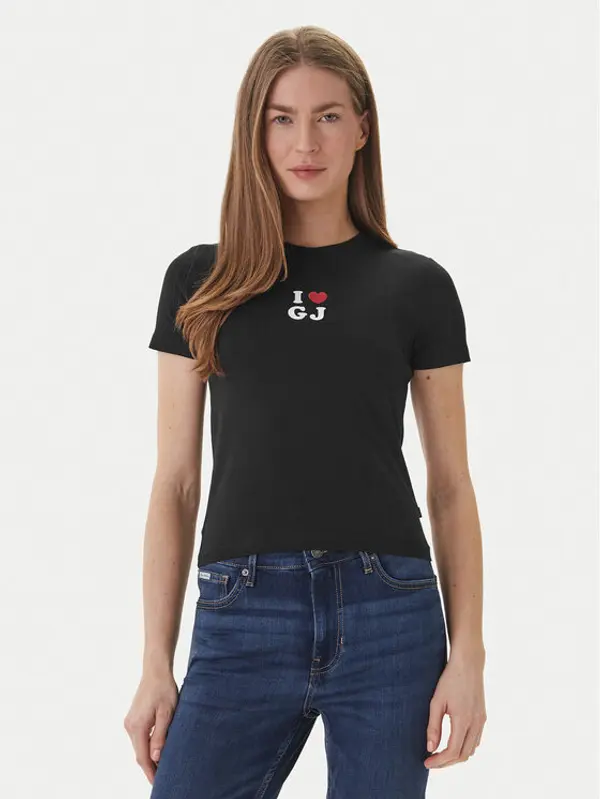Guess Jeans Guess Jeans T-shirt W6GIB1 J1314 Crna Slim Fit