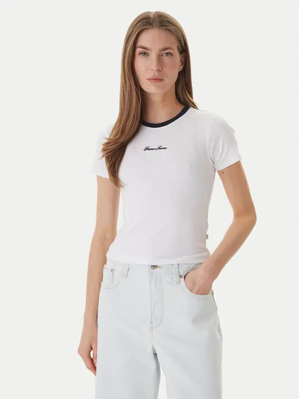 Guess Jeans Guess Jeans T-shirt W6GPA9 KF641 Bijela Slim Fit