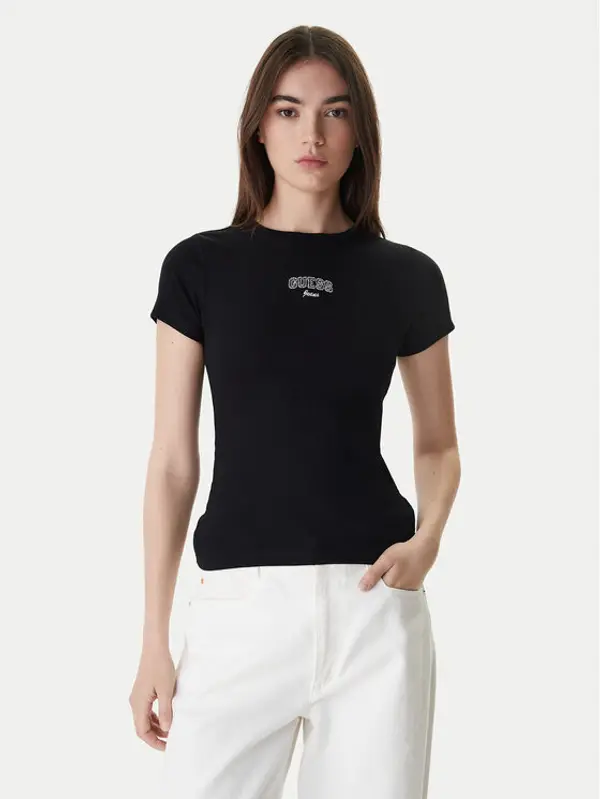 Guess Jeans Guess Jeans T-shirt W6RP21 KA0H1 Crna Slim Fit