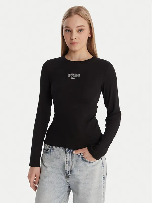 Guess Jeans Guess Jeans T-shirt W6RP22 KA0H1 Crna Slim Fit