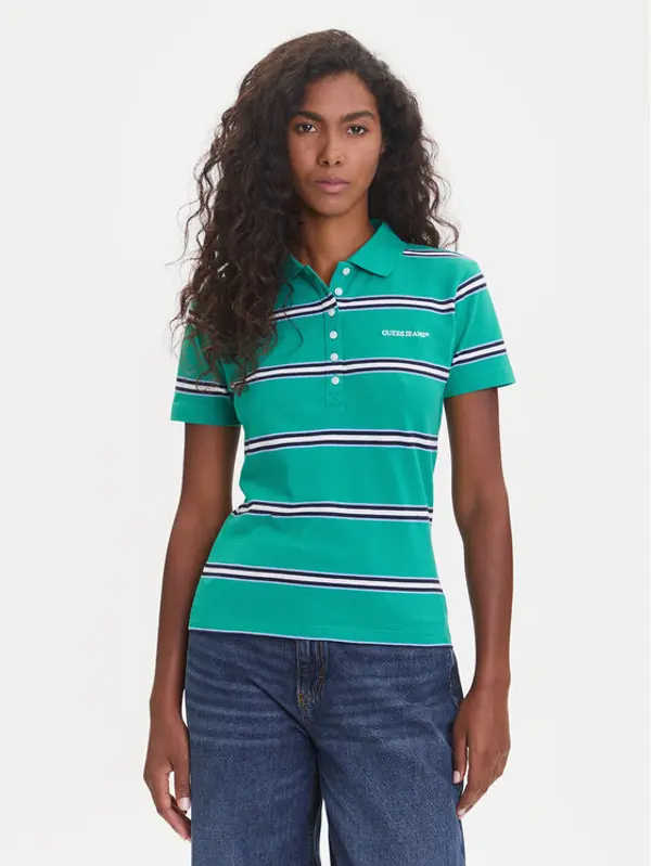 Guess Jeans Guess Jeans Top 176097 Zelena Classic Fit
