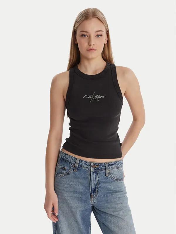 Guess Jeans Guess Jeans Top 180345 Crna Classic Fit