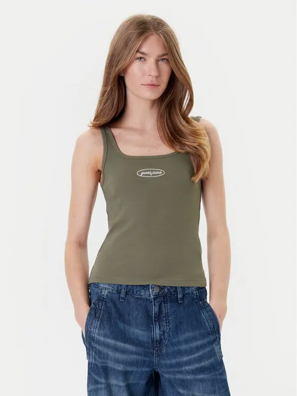 Guess Jeans Guess Jeans Top W5YP35 KA0H1 Kaki Regular Fit