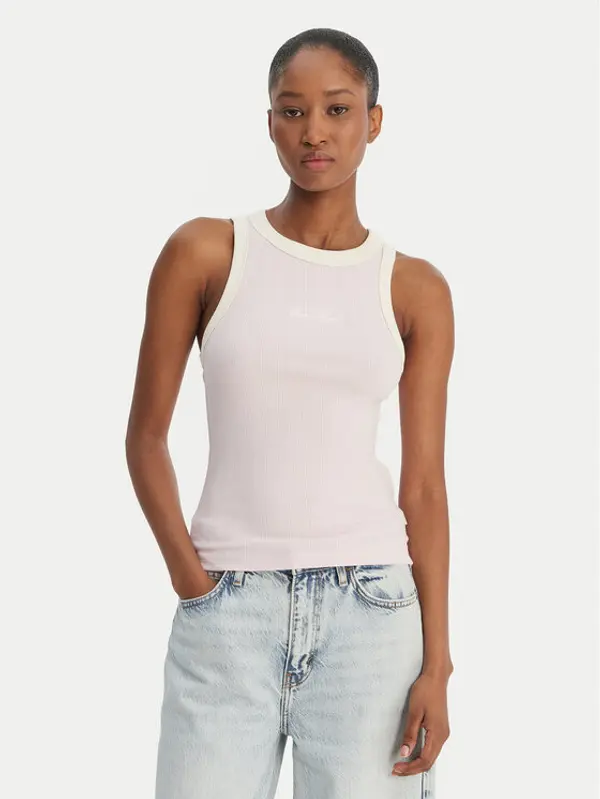 Guess Jeans Guess Jeans Top W6GPZ8 KF641 Ružičasta Slim Fit
