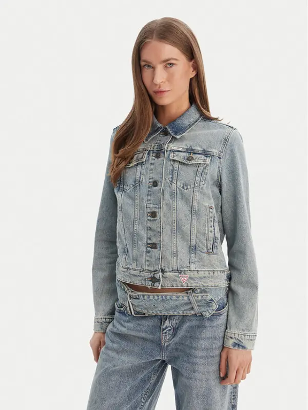 Guess Jeans Guess Jeans Traper jakna W6RN55 D5M4I Plava Regular Fit