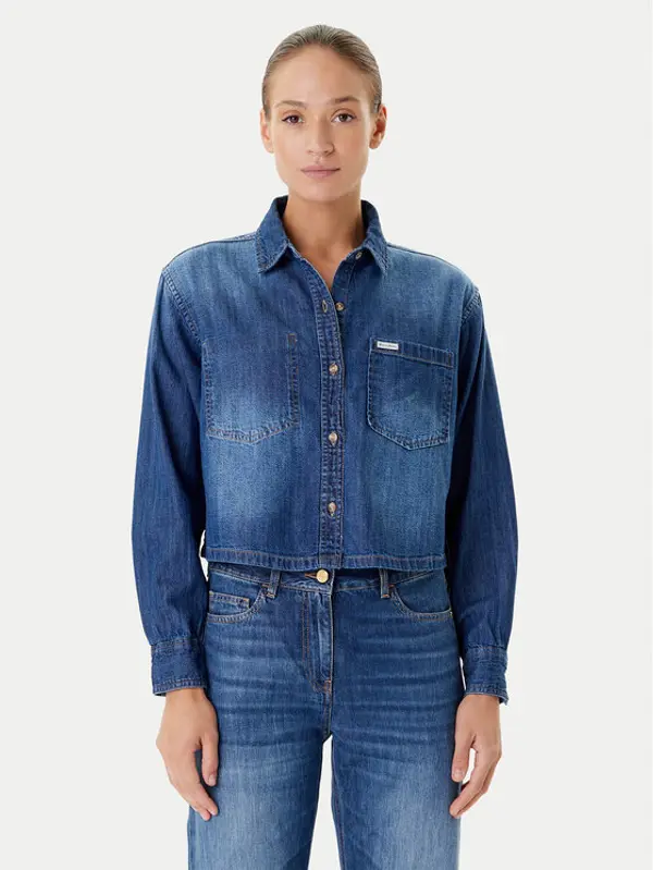 Guess Jeans Guess Jeans traper košulja W5YH0D D5M8A Tamnoplava Regular Fit
