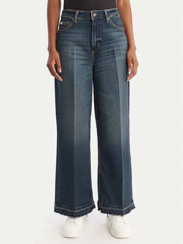 Guess Jeans Guess Jeans Traperice W5BA2Z D5RAB Tamnoplava Wide Leg