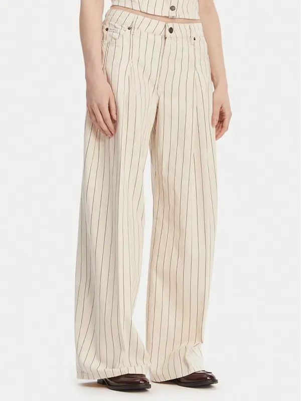 Guess Jeans Guess Jeans Traperice W6GA2U D7961 Écru Wide Leg