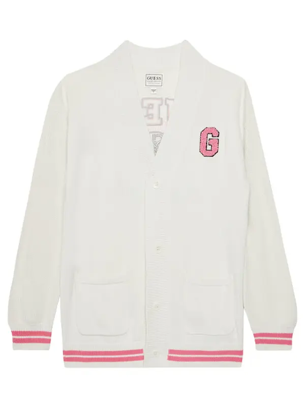 Guess Guess Kardigan J5YR11 Z3OF0 Bijela Regular Fit