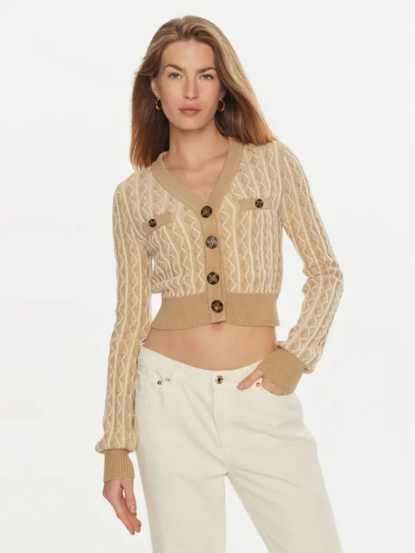 Guess Guess Kardigan Tiffany W4BR0F Z3K40 Bež Regular Fit