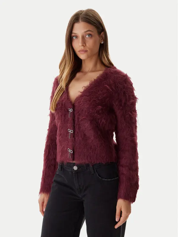 Guess Guess Kardigan W5BR91 Z3JI2 Tamnocrvena Relaxed Fit