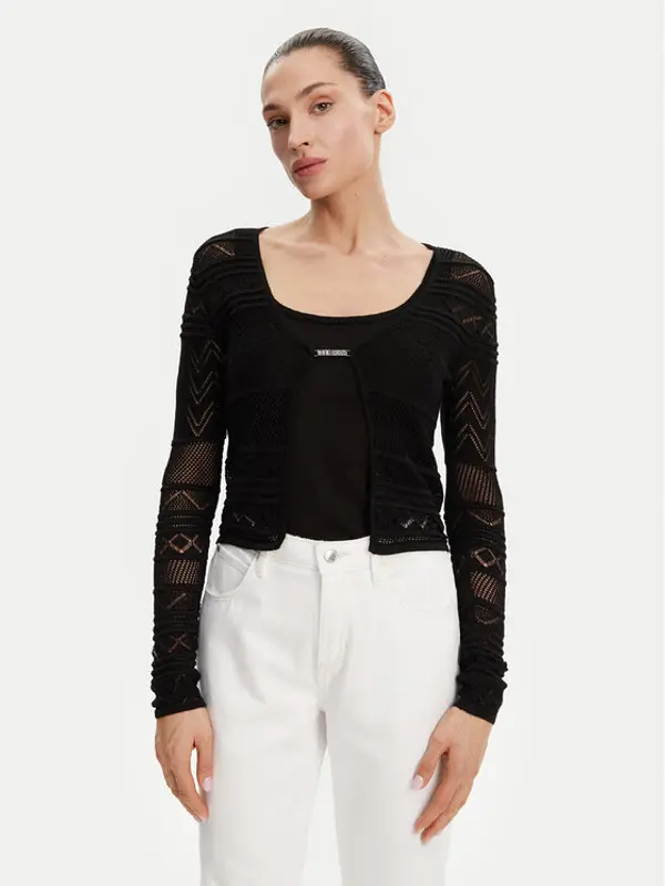 Guess Guess Kardigan W5GR15 Z3E22 Crna Regular Fit
