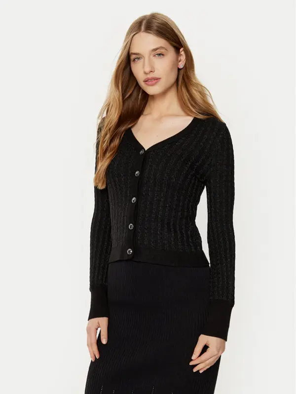 Guess Guess Kardigan W5RR05 Z3KT0 Crna Regular Fit