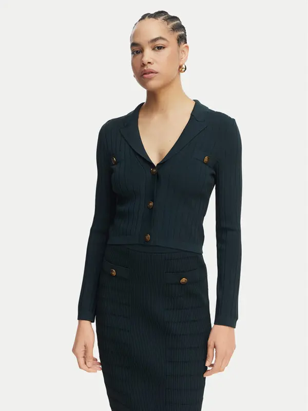 Guess Guess Kardigan W5YR11 Z0130 Zelena Regular Fit