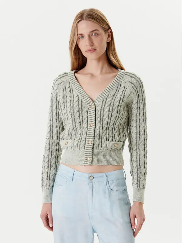 Guess Guess Kardigan W5YR15 Z3OU0 Zelena Regular Fit