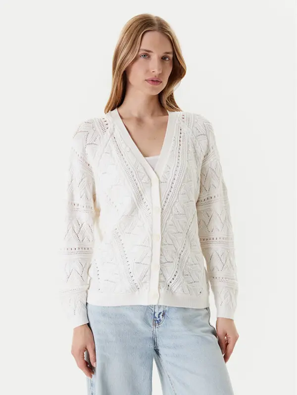 Guess Guess Kardigan W5YR55 Z2ZK2 Bijela Regular Fit