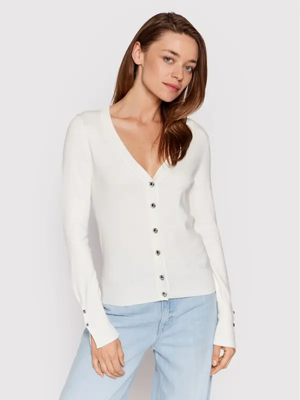 Guess Guess Kardigan Zena W2YR33 Z2V62 Bijela Regular Fit