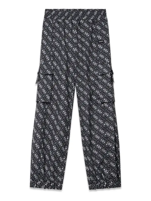 Guess Guess Kargo hlače J6RB03 WH2K0 Crna Cargo Fit