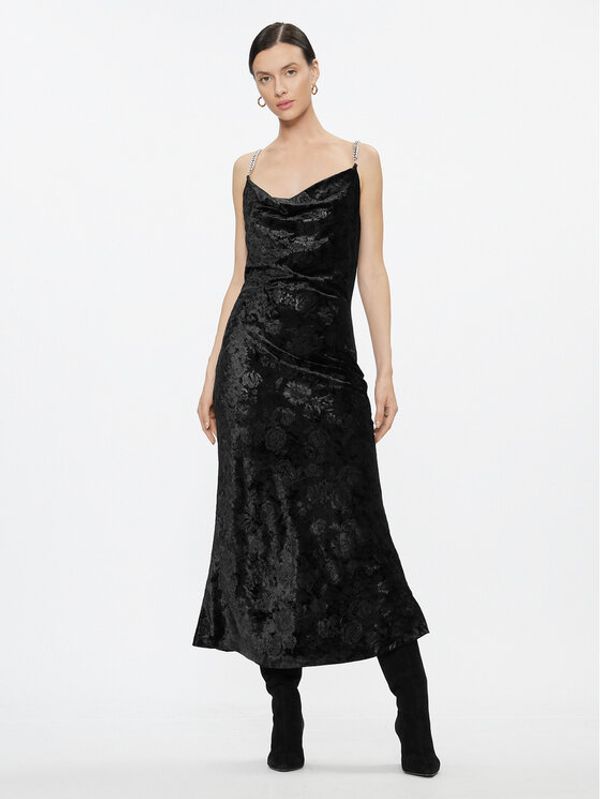 Guess Guess Koktel haljina W3BK44 KBXN0 Crna Regular Fit