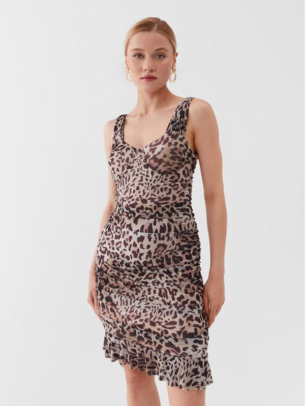 Guess Guess Koktel haljina W3YK0C KBBF2 Smeđa Slim Fit