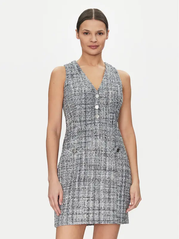 Guess Guess Koktel haljina W5GK0E WH7I0 Siva Bodycon Fit