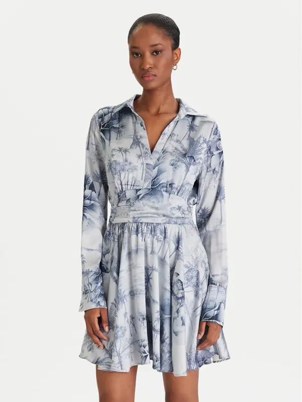 Guess Guess Koktel haljina W5YK00 WF1T2 Plava Regular Fit